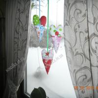 Валентинки из ситца